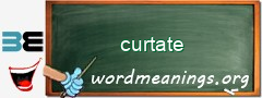 WordMeaning blackboard for curtate